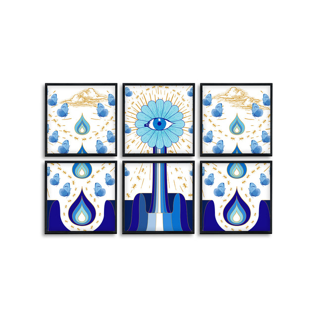 The Jonathan Adler Collection "One Druggist Flower" Framed Splits